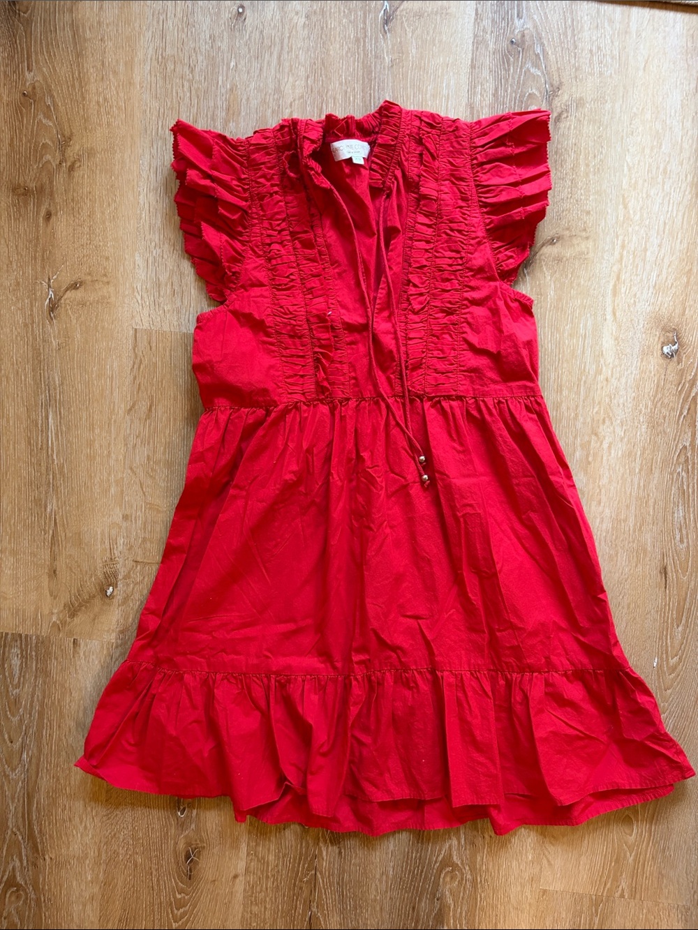 Caroline Constas Red Ruffle mini Sundress - - Picture 1 of 6